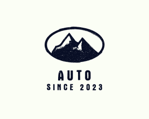 Campground - Rustic Mountain Badge logo design