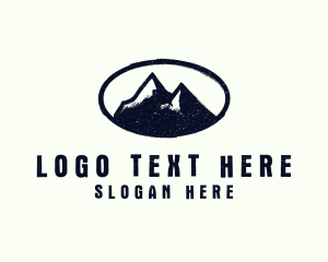 Rustic Mountain Badge Logo