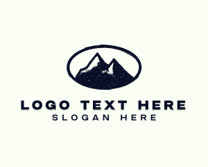 Vintage - Rustic Mountain Badge logo design