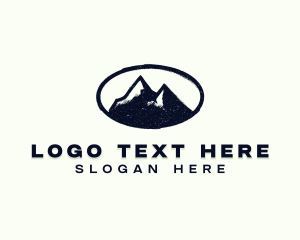 Rustic Mountain Badge Logo