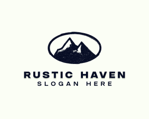 Rustic Mountain Badge logo design