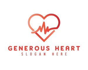 Cardiac Heart Pulse logo design