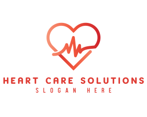 Cardiac Heart Pulse logo design