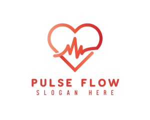 Cardiac Heart Pulse logo design