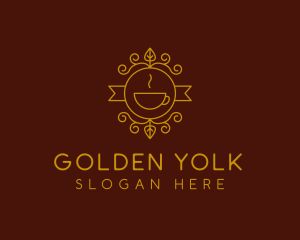 Golden Coffee Cafe logo design