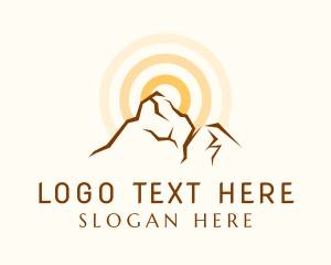 Oblong - Nature Mountain Trekking logo design