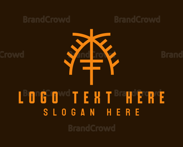 Tribal Geometric Outline Letter A Logo