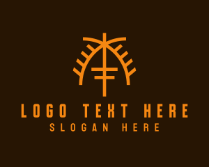 Camping - Tribal Geometric Outline Letter A logo design