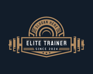 Gym Weightlifting Barbel logo design