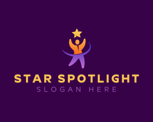 Leader Star Human logo design