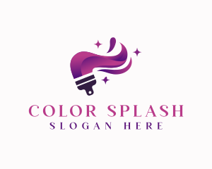 Creative Paintbrush Splash logo design