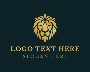 Golden Jungle Lion Logo