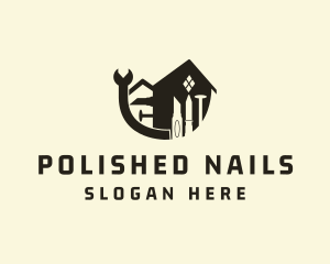 Nails - Construction House Tools logo design