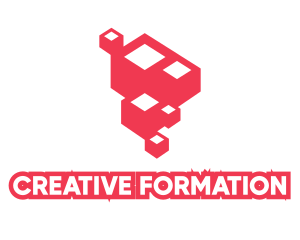 Formation - Red Cube Formation logo design