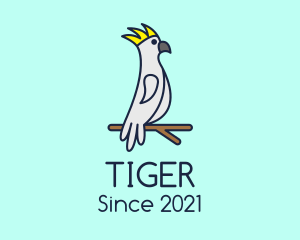 Aviary - Perched Wild Cockatoo logo design