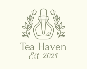 Tea Tree Oil Dropper logo design