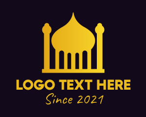 Arab - Gold Arabic Mosque logo design