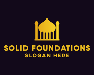 Eid - Gold Arabic Mosque logo design