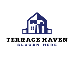 Terrace - Hammer Construction Repair logo design