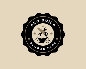Contractor Build Renovation logo design