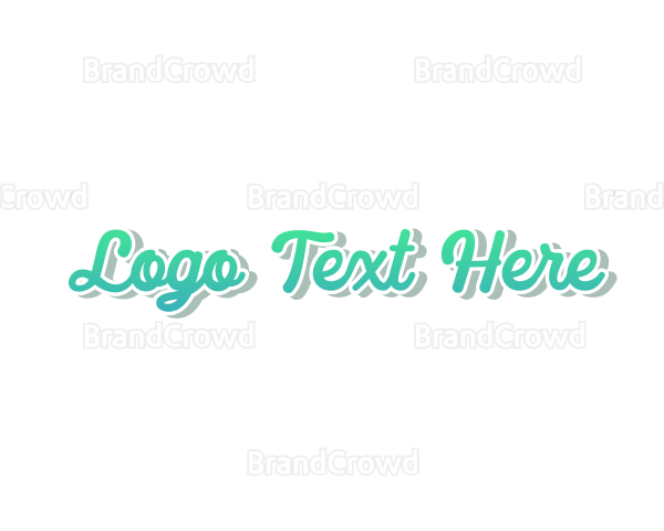 Fresh Cursive Wordmark Text Logo