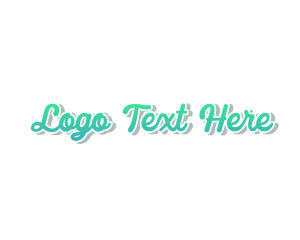 Aquatic - Fresh Cursive Wordmark Text logo design