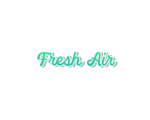 Fresh Cursive Wordmark Text logo design