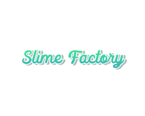 Slime - Fresh Cursive Wordmark Text logo design