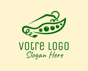 Leaf - Pea Vegetable Price Tag logo design