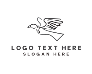 Avian - Flying Vulture Bird logo design