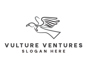 Flying Vulture Bird logo design