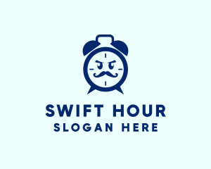 Angry Alarm Clock logo design