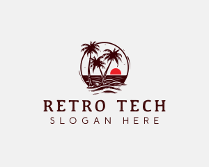 Beach Resort Retro logo design