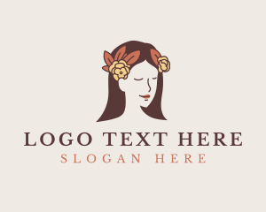 Woman - Pretty Flower Girl logo design