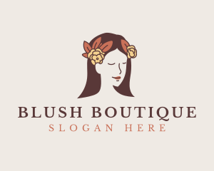 Blush - Pretty Flower Girl logo design