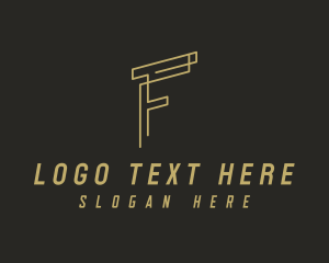 Line - Elegant Fashion Letter F logo design