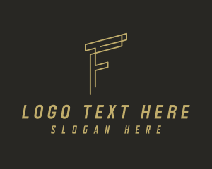 Interior Design - Elegant Fashion Letter F logo design