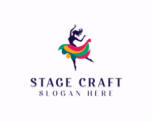 Dancing Theatre Woman logo design