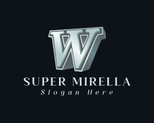 Generic - Elegant 3D Metallic Business Letter W logo design