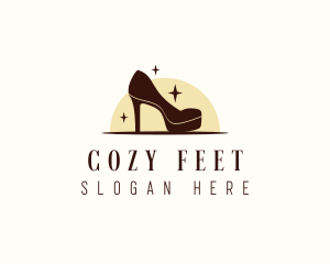 Slippers - Stylish Stiletto Shoes logo design