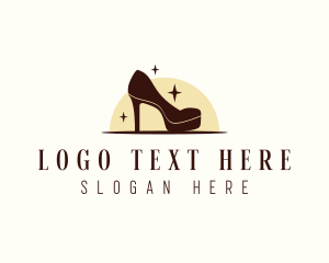 Slippers - Stylish Stiletto Shoes logo design