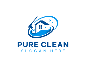 Home Clean Pressure Washer logo design