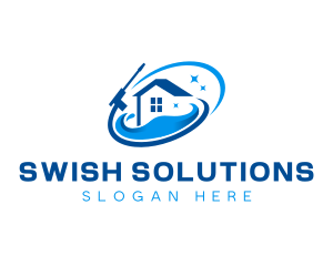 Home Clean Pressure Washer logo design