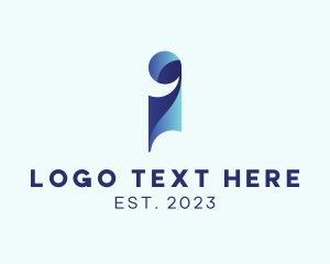 Architect - Modern Digital Letter I logo design