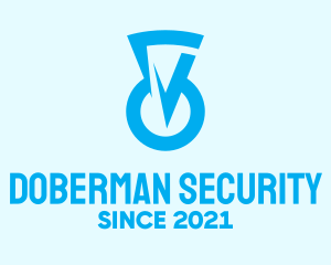 Blue Keyhole Security logo design