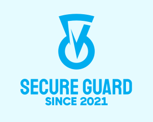 Blue Keyhole Security logo design