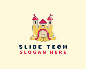 Slide - Fun Bounce House Castle Slide logo design