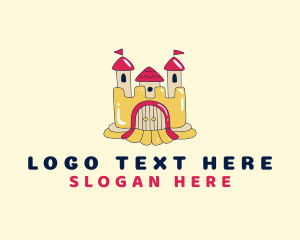 Theme Park - Fun Bounce House Castle Slide logo design