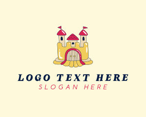 Slide - Fun Bounce House Castle Slide logo design