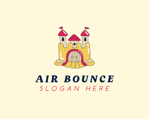 Fun Bounce House Castle Slide logo design